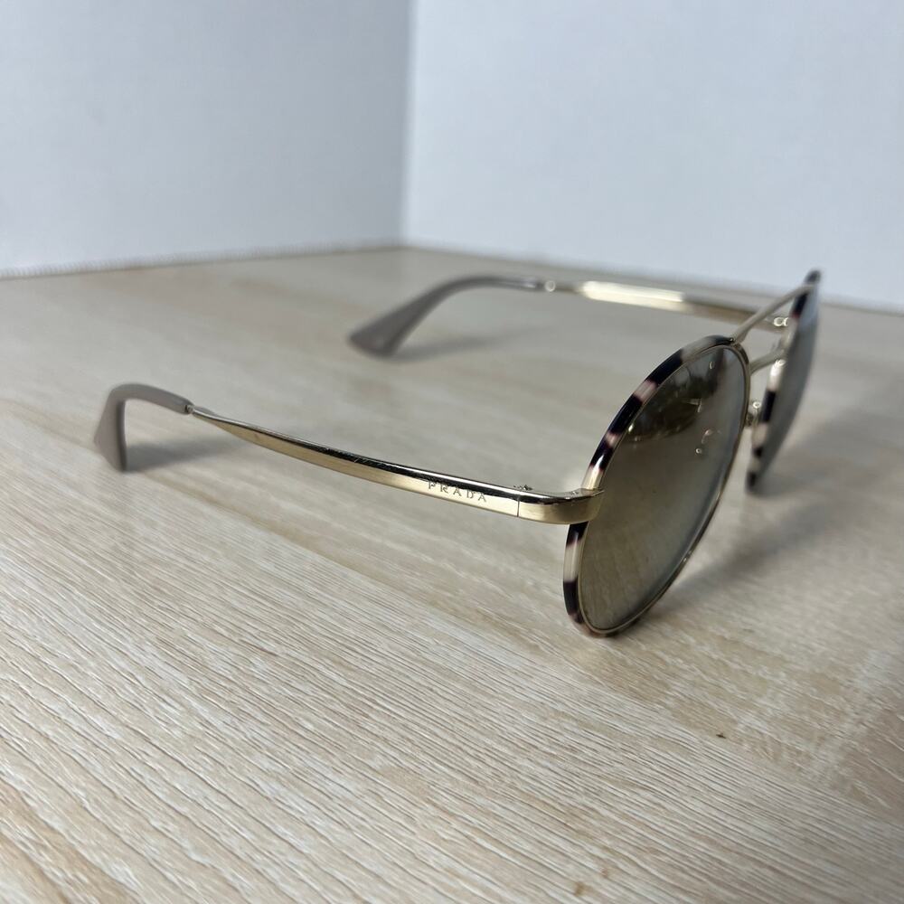 RARE! Prada SPR51S UAO-1C0 Sunglasses Beige Tortoise Silver READ DESC 54-22-135 - Picture 5 of 16